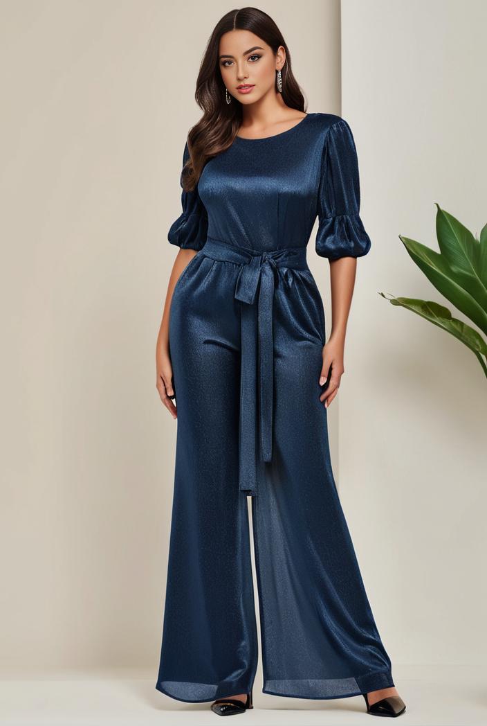 3 4 sleeve bodycon plunging back sequin evening dress 139273