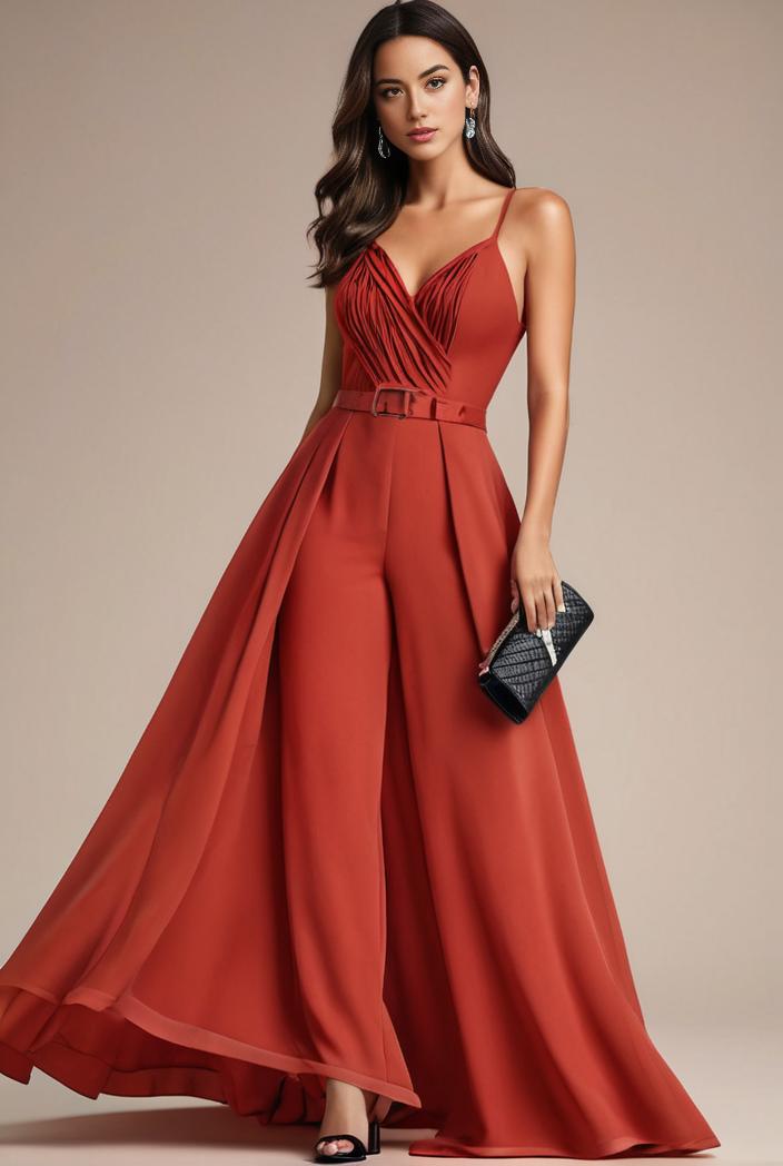 convertible chiffon lace open back spaghetti straps bridesmaid dress 141708