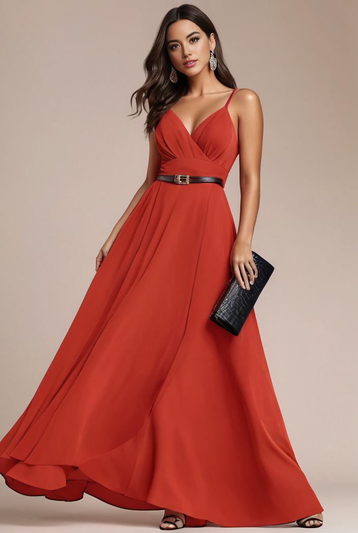 convertible chiffon lace open back spaghetti straps bridesmaid dress 141710