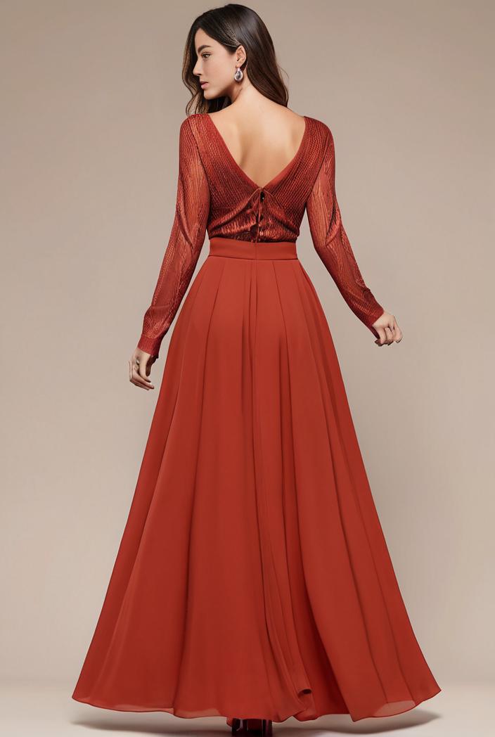 convertible chiffon lace open back spaghetti straps bridesmaid dress 141713