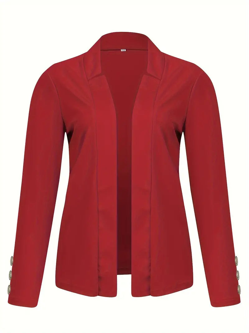 Sophisticated Office Blazer with Stylish Button Detail
