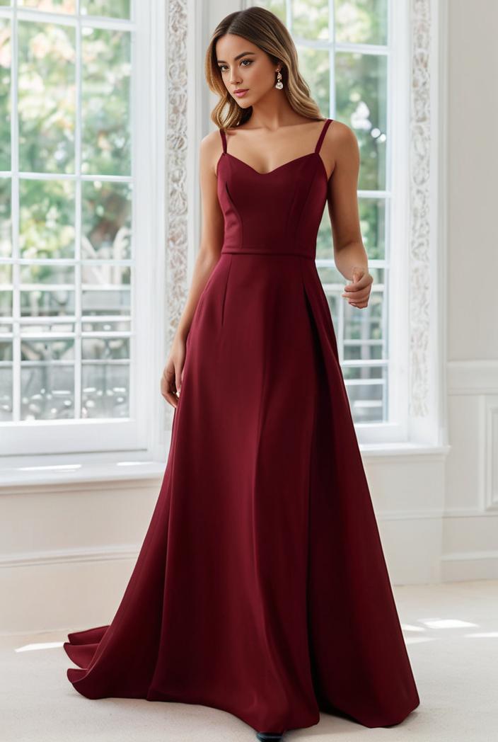 convertible chiffon lace open back spaghetti straps bridesmaid dress 141765