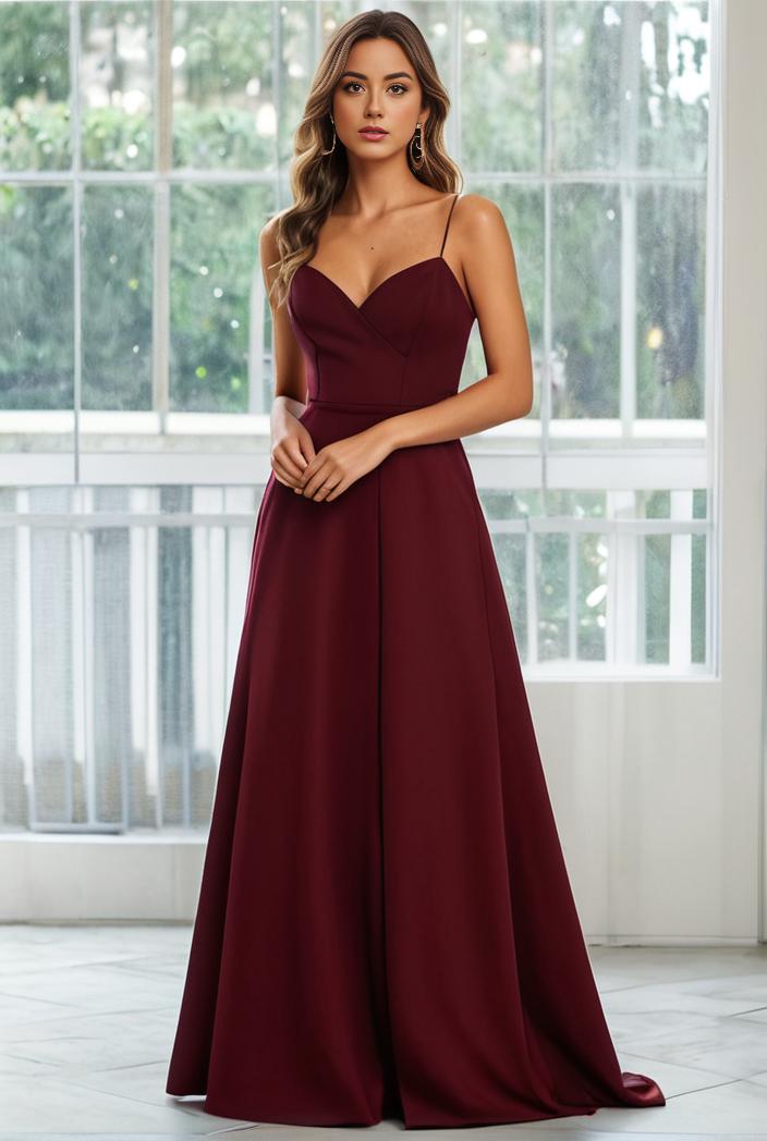 convertible chiffon lace open back spaghetti straps bridesmaid dress 141789