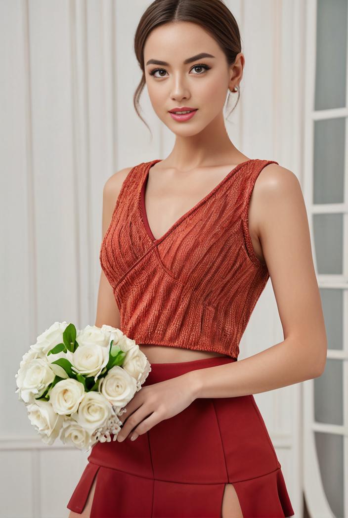 deep v neck lace chiffon bridesmaid dress with asymmetrical hem 143339