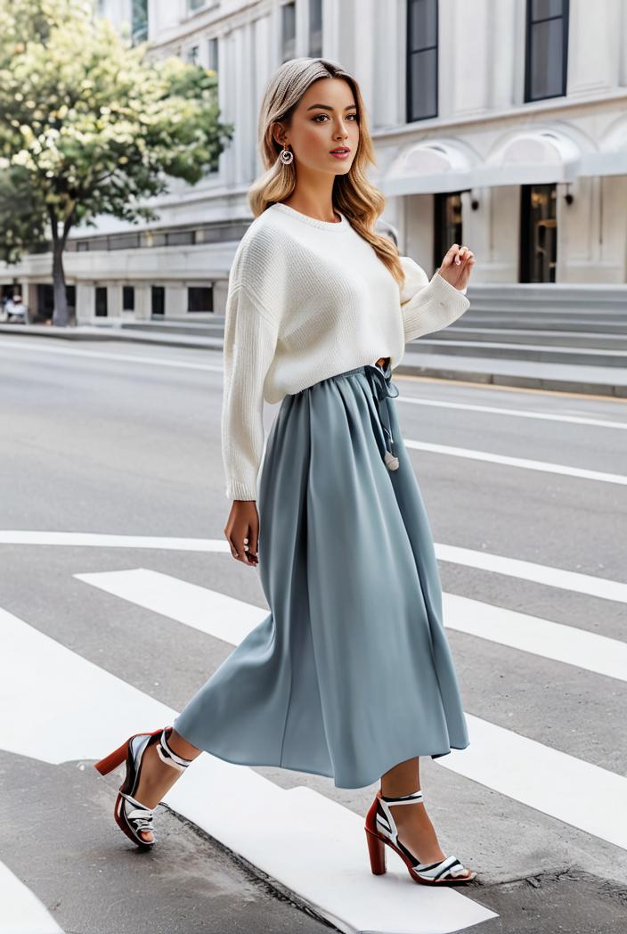 elegant one size women s pleated swing skirts 147404