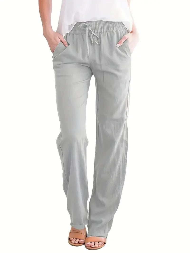 Everyday Drawstring Waist Pants for Women, Stylish Casual Bottoms