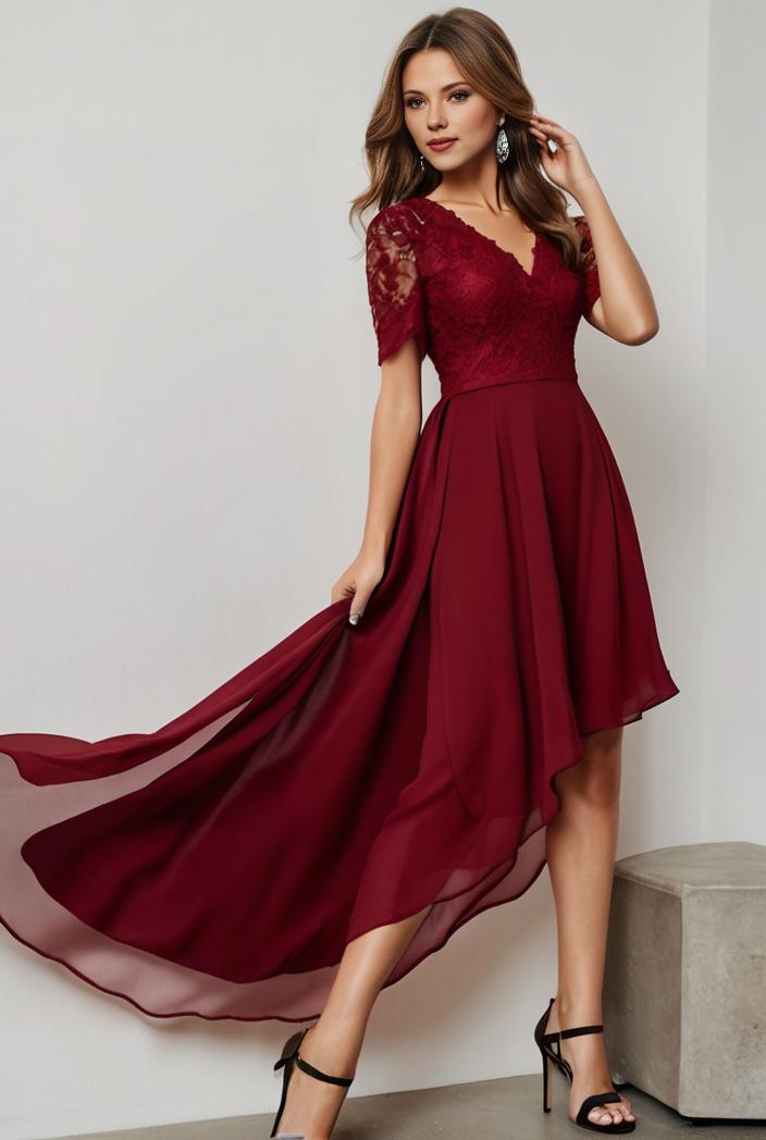 3 4 sleeve sheer sequin stripe high low hem evening dress 115873