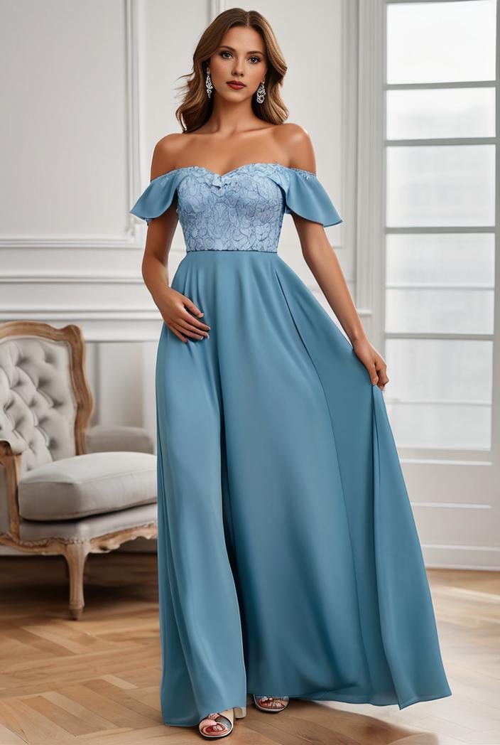 off shoulder spaghetti strap a line maternity dress 132421
