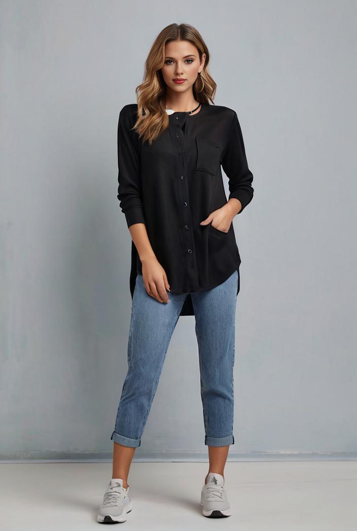 office work lapel stylish button front blazer 132537