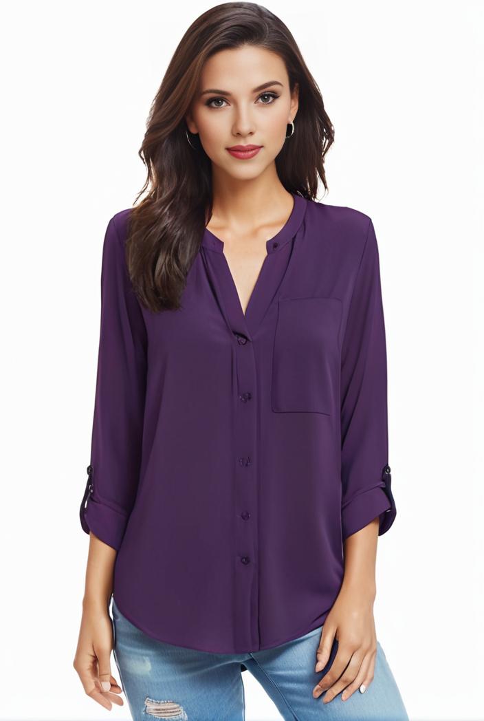 plus size casual blouse women s plus solid half sleeve turn down collar tunic top 134847