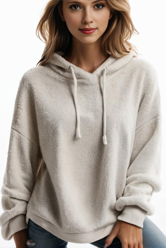 plus size casual hoodie women s plus solid ribbed long sleeve slight stretch hoodie drawstring sweatshirt 134922