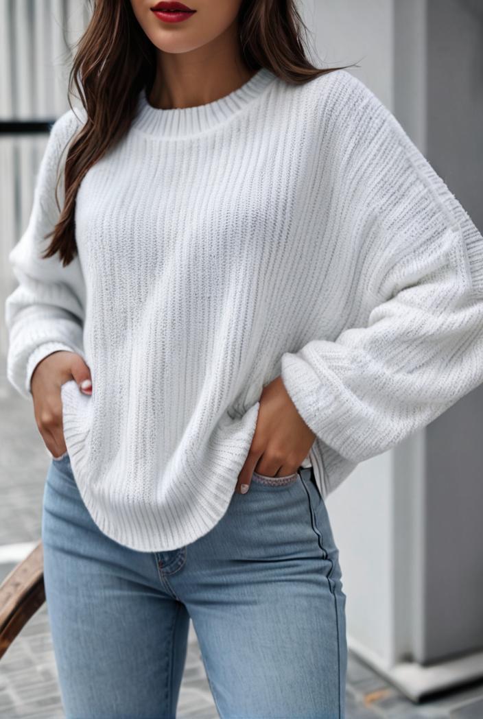 plus size casual sweatshirt women s plus solid waffle pattern long sleeve round neck sweatshirt 135322
