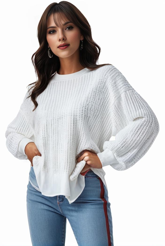 plus size casual sweatshirt women s plus solid waffle pattern long sleeve round neck sweatshirt 135324