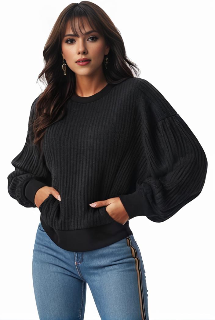 plus size casual sweatshirt women s plus solid waffle pattern long sleeve round neck sweatshirt 135331