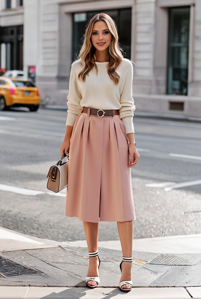 elegant one size women s pleated swing skirts 117568