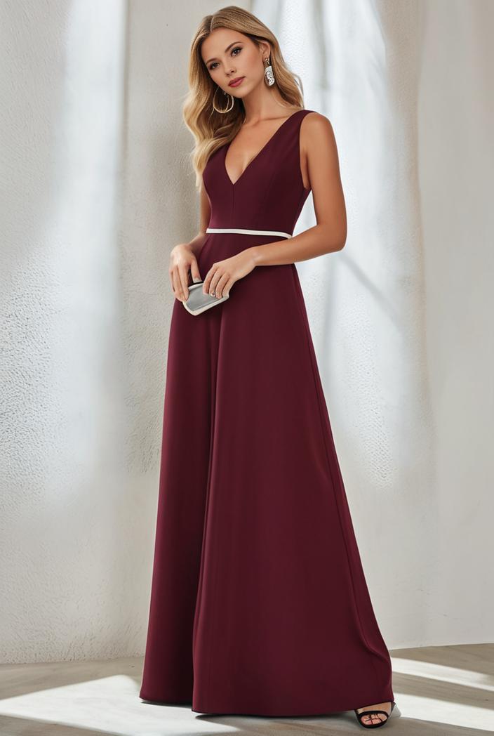 flowy chiffon one shoulder with three straps bridesmaid dress 122079