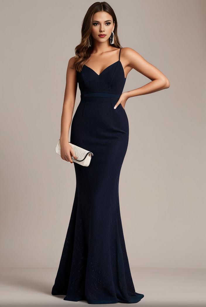 glitter spaghetti strap u veck open back bodycon stretchy evening dress 122375