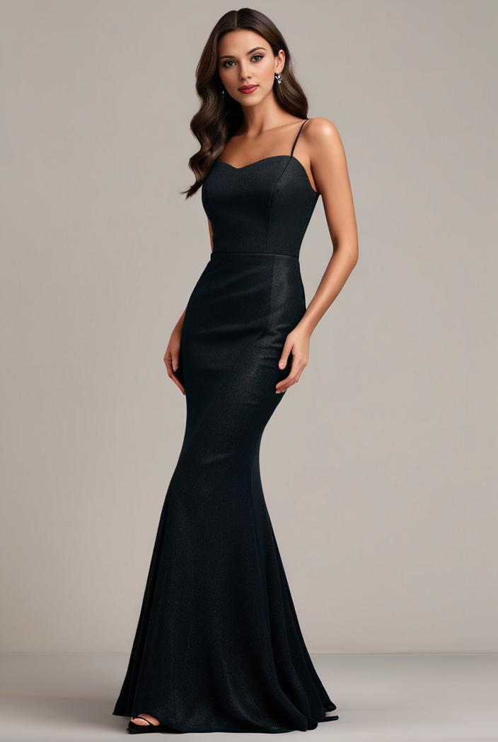 glitter spaghetti strap u veck open back bodycon stretchy evening dress 122440
