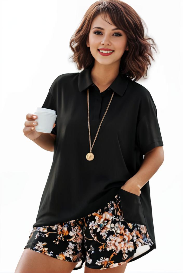 plus size casual pajama two piece set women s plus leopard heart print short sleeve tee shorts pajama 2 piece set 128628