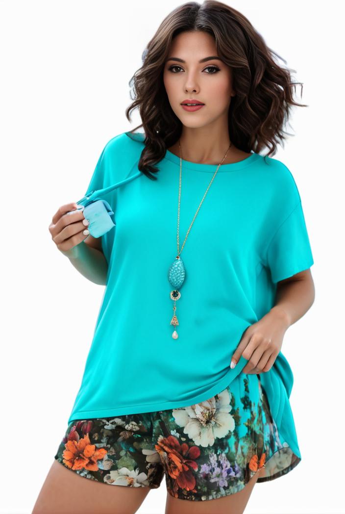 plus size casual pajama two piece set women s plus leopard heart print short sleeve tee shorts pajama 2 piece set 128634