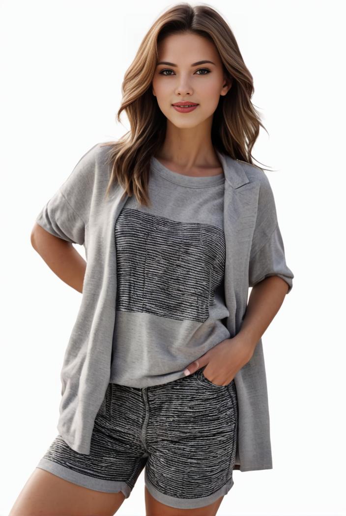 plus size casual pajama two piece set women s plus leopard heart print short sleeve tee shorts pajama 2 piece set 128646