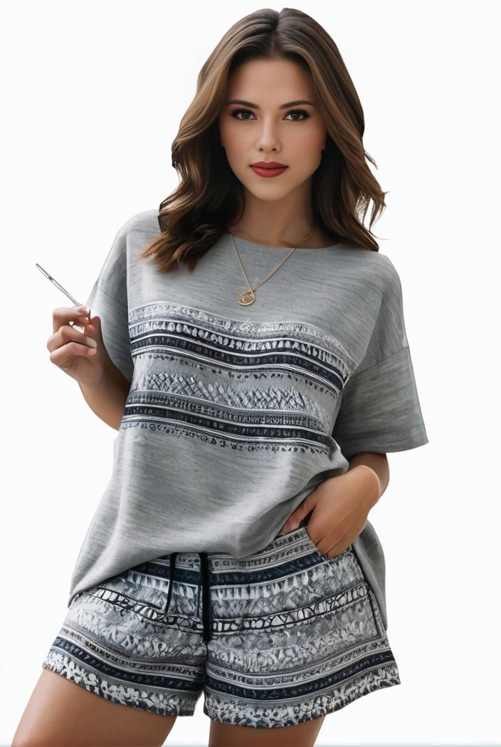 plus size casual pajama two piece set women s plus leopard heart print short sleeve tee shorts pajama 2 piece set 128648