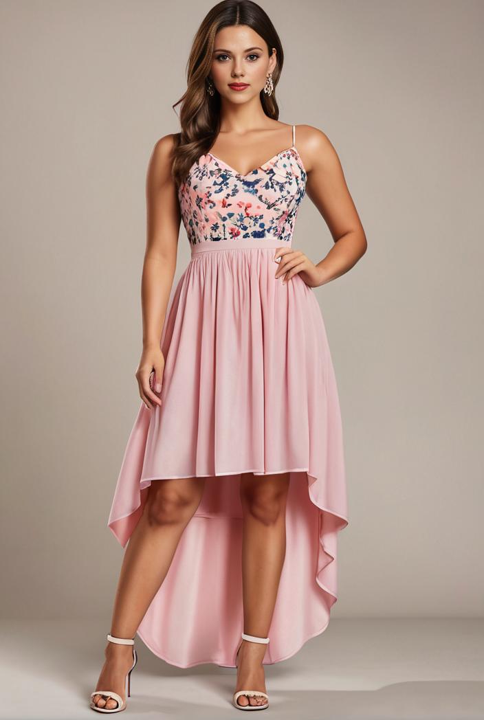 sleeveless v back tulle high low sequin appliques evening dresses 139904