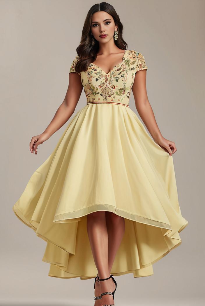 sleeveless v back tulle high low sequin appliques evening dresses 139935