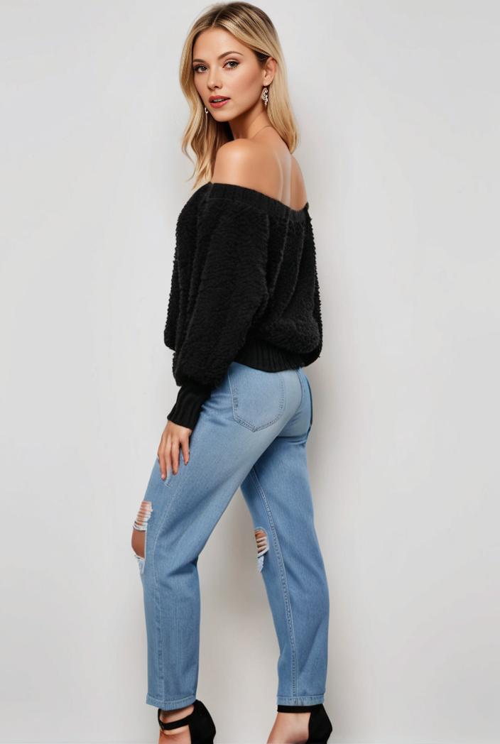 curvy high waist ripped raw hem cropped skinny denim jeans 113887