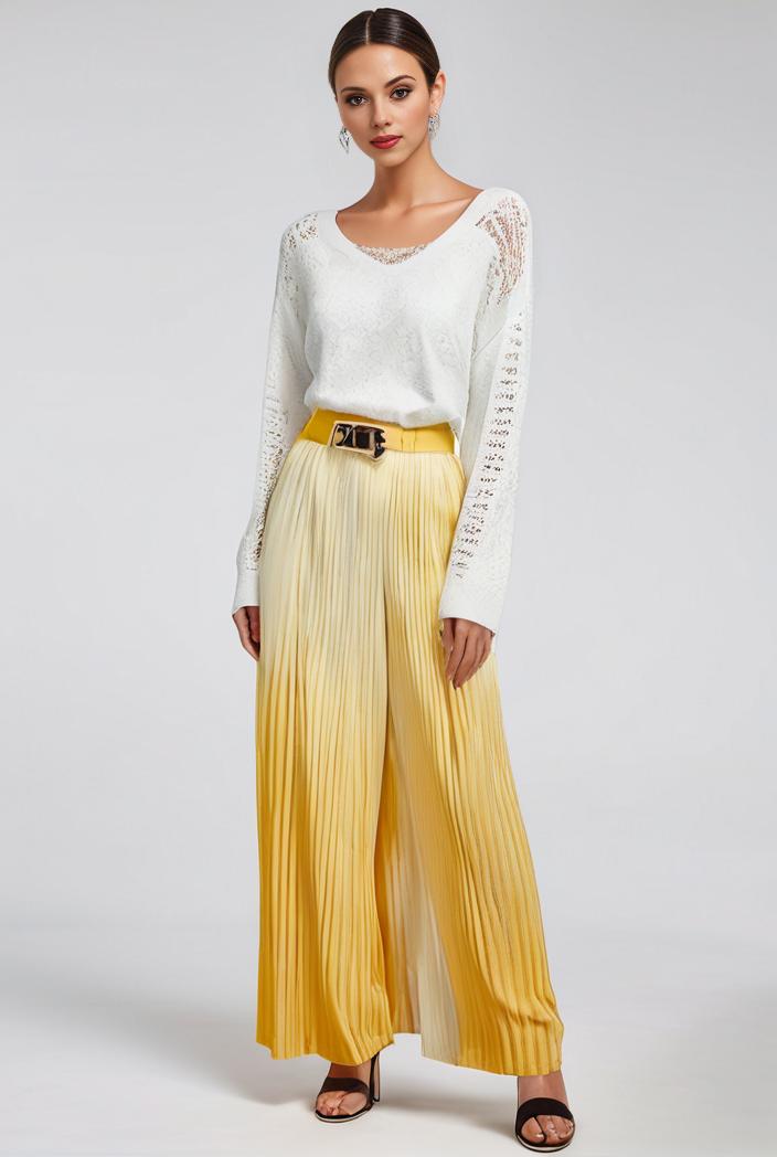 pleated high waist commuting temperament maxi dress 126875