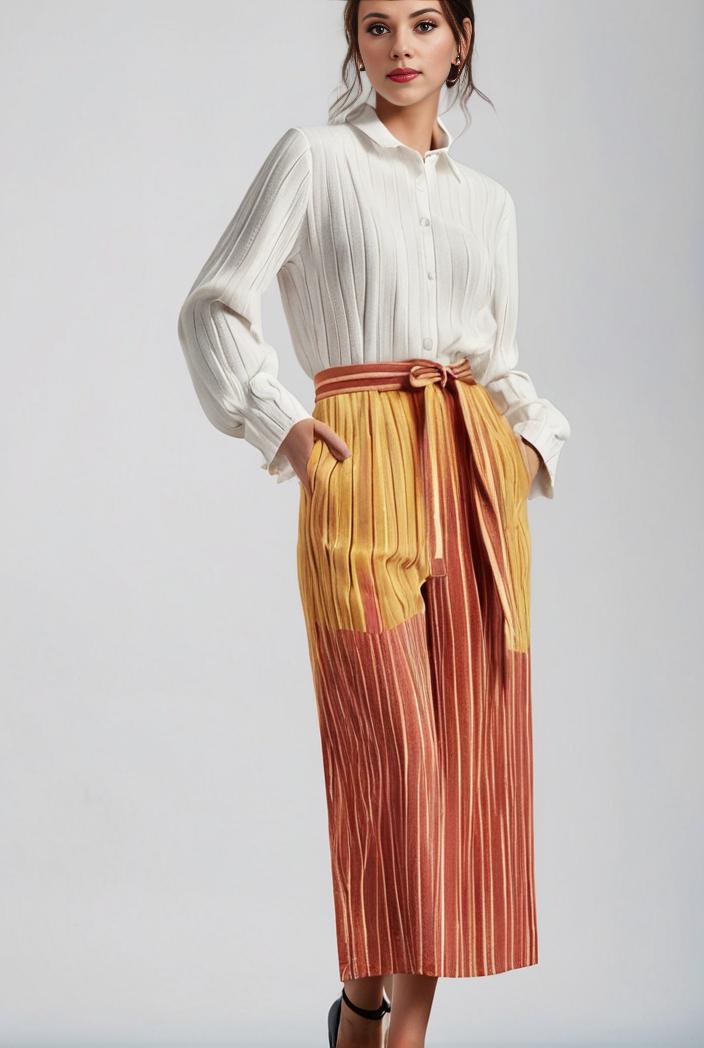 pleated high waist commuting temperament maxi dress 126882