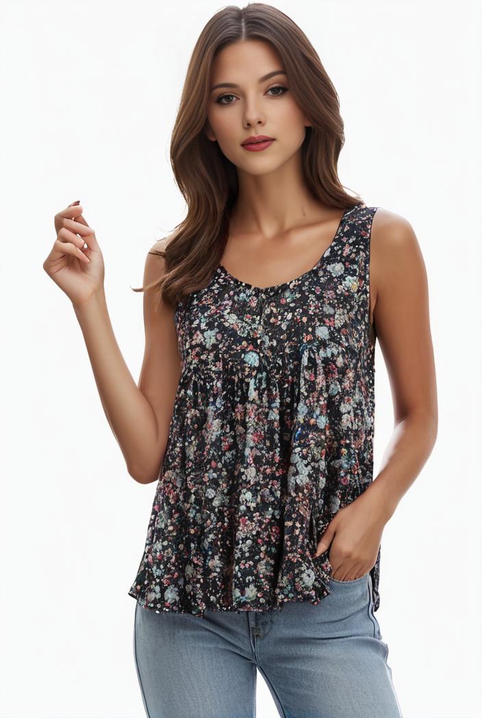plus size boho tank top women s plus paisley print square neck medium stretch ruched tank top 128859