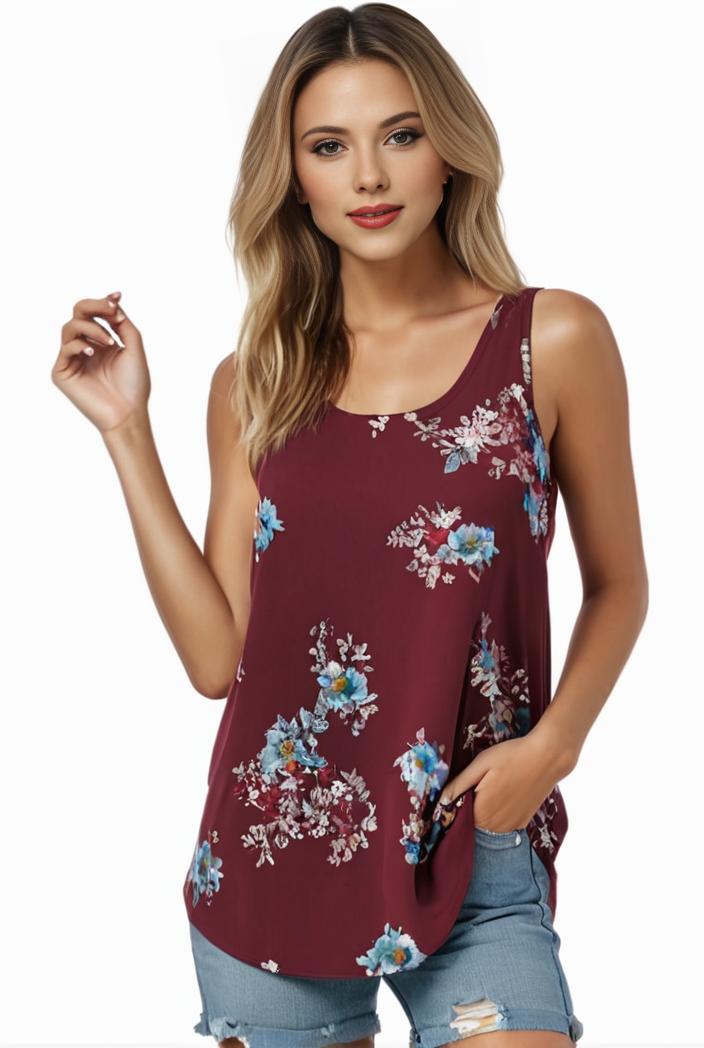plus size boho tank top women s plus paisley print square neck medium stretch ruched tank top 128894