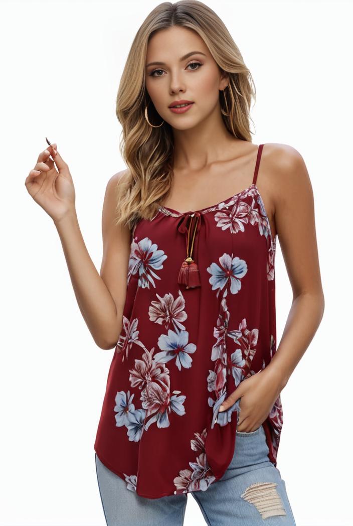 plus size boho tank top women s plus paisley print square neck medium stretch ruched tank top 128899