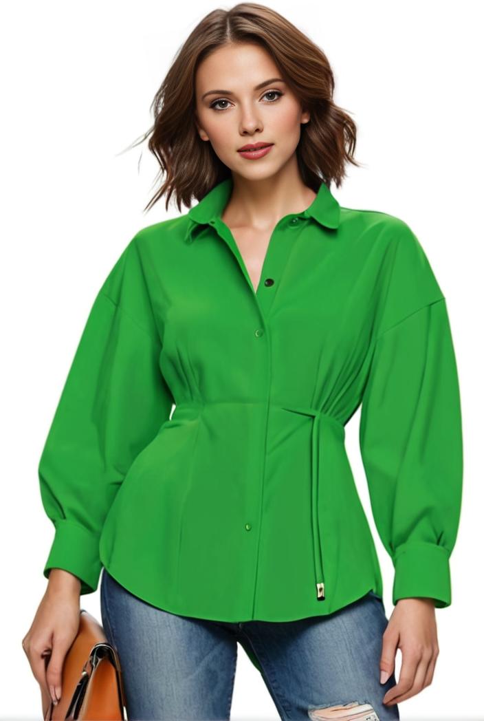 plus size casual blouse women s plus solid button up lantern sleeve turn down collar nipped waist blouse 128922
