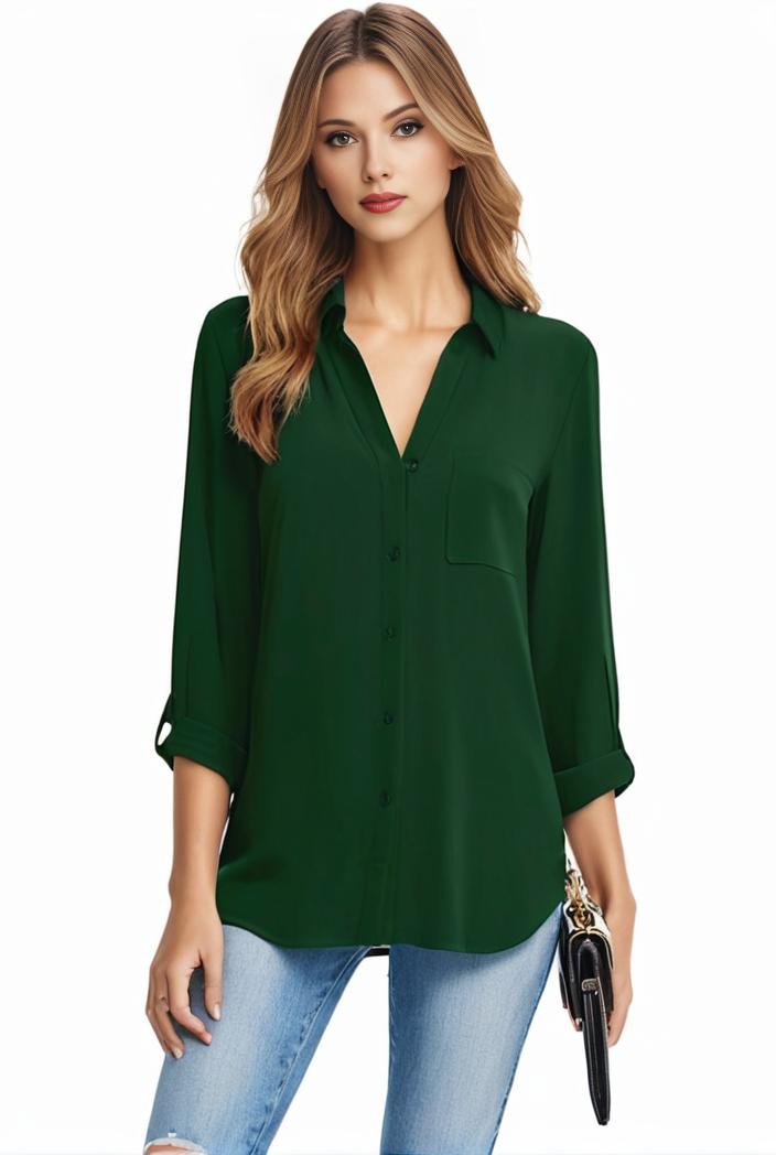 plus size casual blouse women s plus solid half sleeve turn down collar tunic top 128943