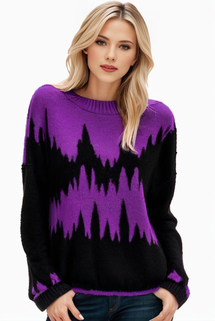 plus size halloween casual sweatshirt women s plus witch hat pumpkin print long sleeve round neck pullover top 131565