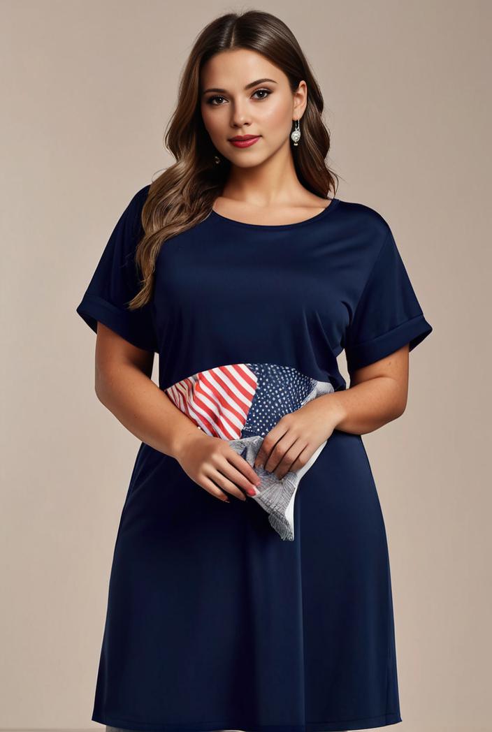 plus size simple chiffon pleated a line round neckline bridesmaid dress 133632