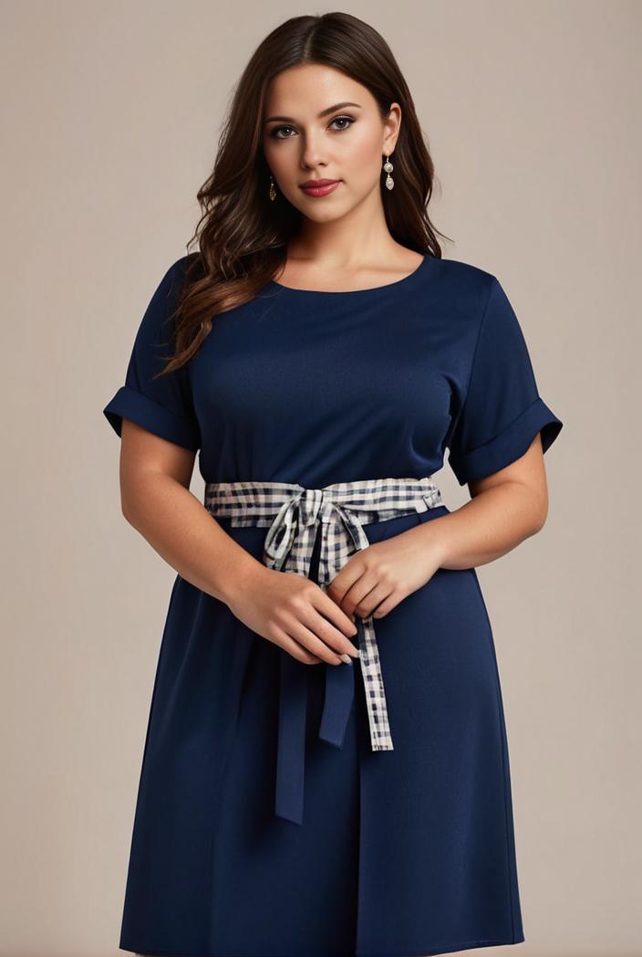 plus size simple chiffon pleated a line round neckline bridesmaid dress 133636