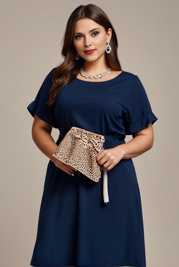 plus size simple chiffon pleated a line round neckline bridesmaid dress 133637