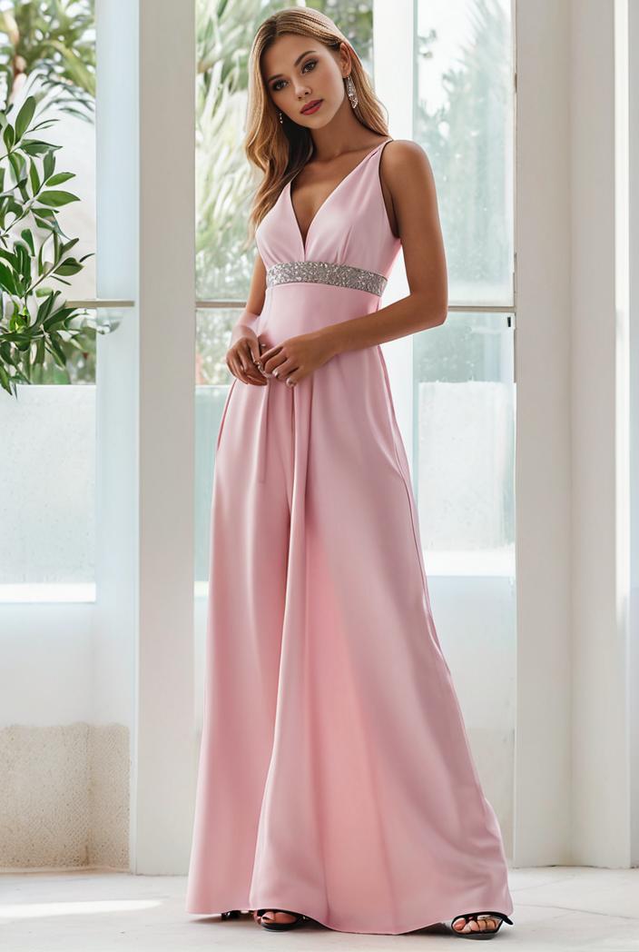 flowy chiffon one shoulder with three straps bridesmaid dress 116456