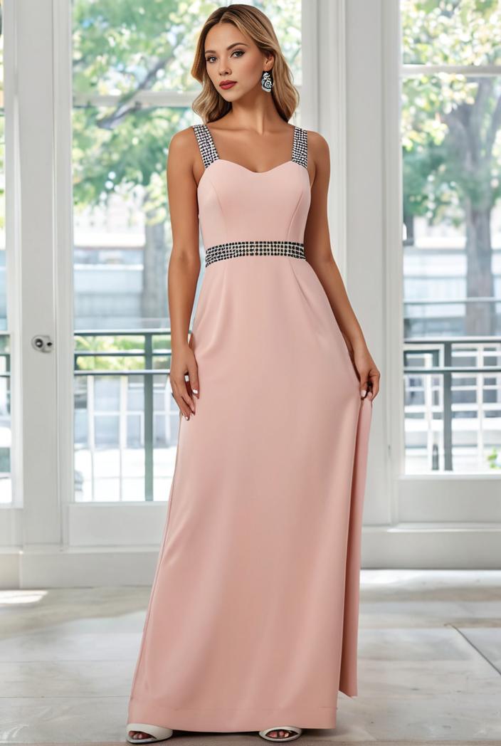 flowy chiffon one shoulder with three straps bridesmaid dress 116459