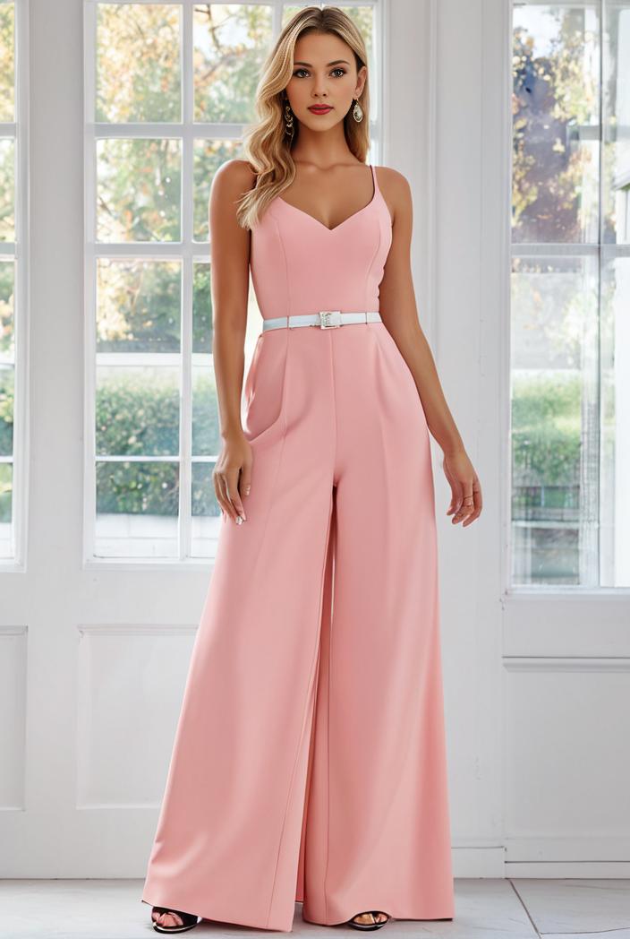 flowy chiffon one shoulder with three straps bridesmaid dress 116462