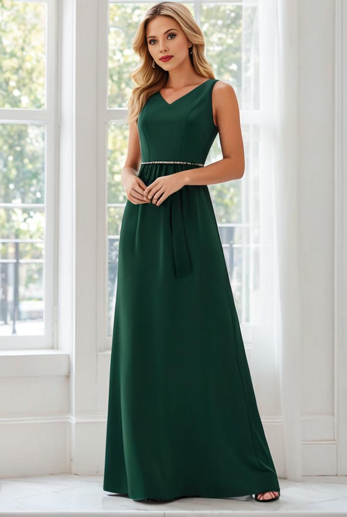 flowy chiffon one shoulder with three straps bridesmaid dress 116514