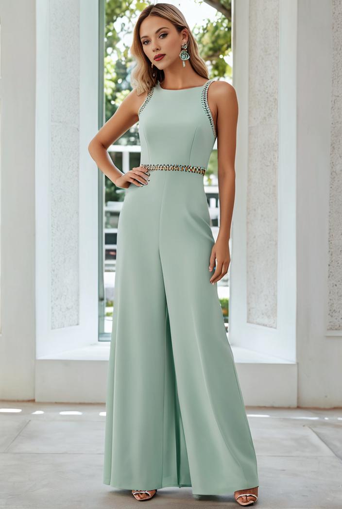 flowy chiffon one shoulder with three straps bridesmaid dress 116515