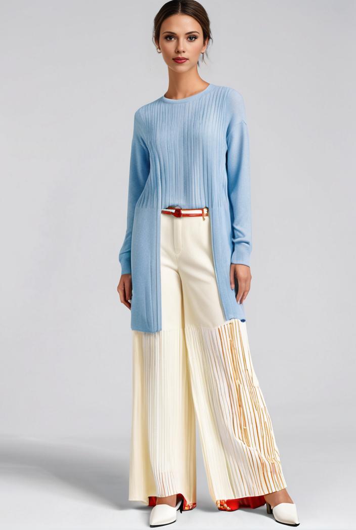 pleated high waist commuting temperament maxi dress 120736