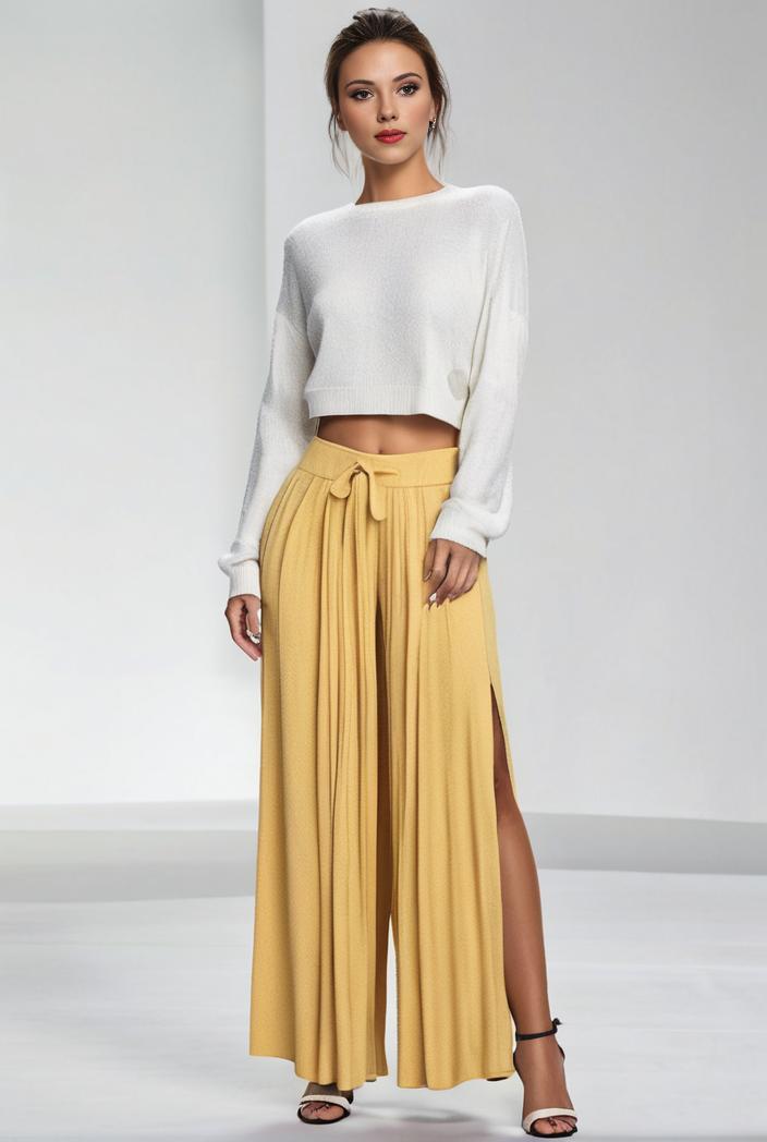 pleated high waist commuting temperament maxi dress 120742