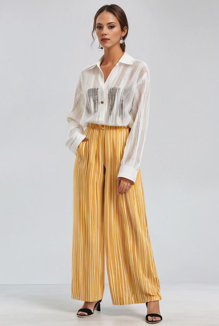 pleated high waist commuting temperament maxi dress 120743