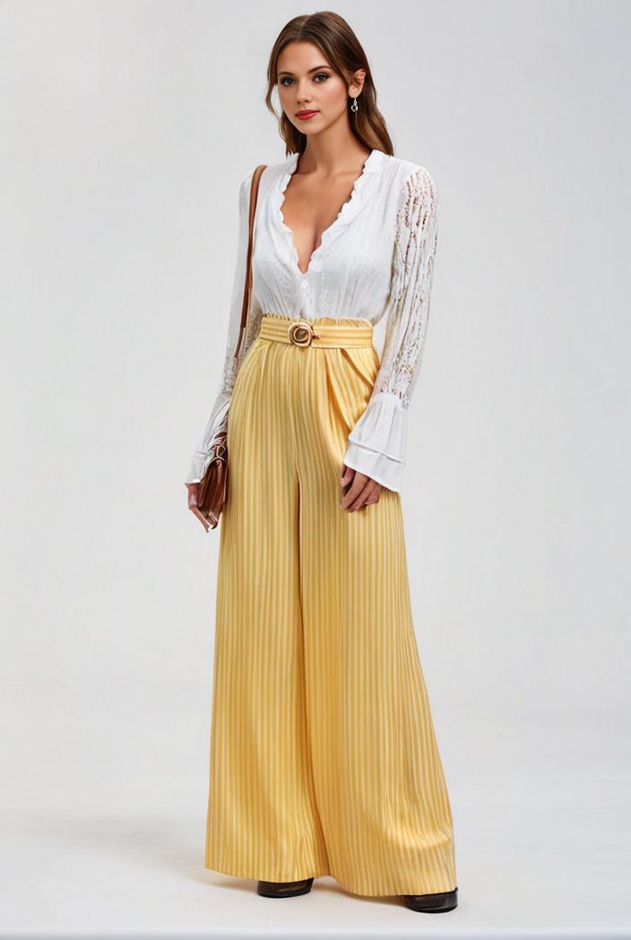 pleated high waist commuting temperament maxi dress 120749
