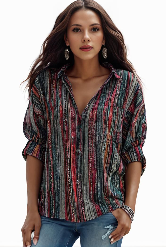 plus size boho top women s plus allover paisley print half sleeve v neck slight stretch top 122776